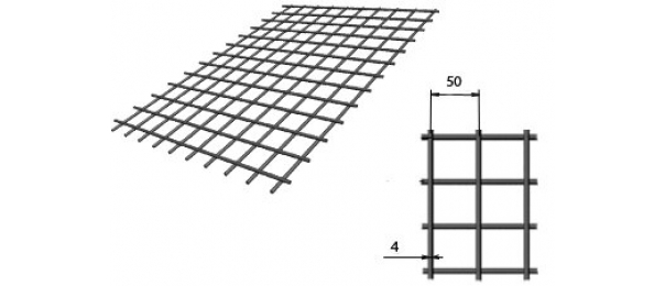 Сетка сварная (дорожная) 50х50х4мм 1х2м купить с доставкой в Троицке